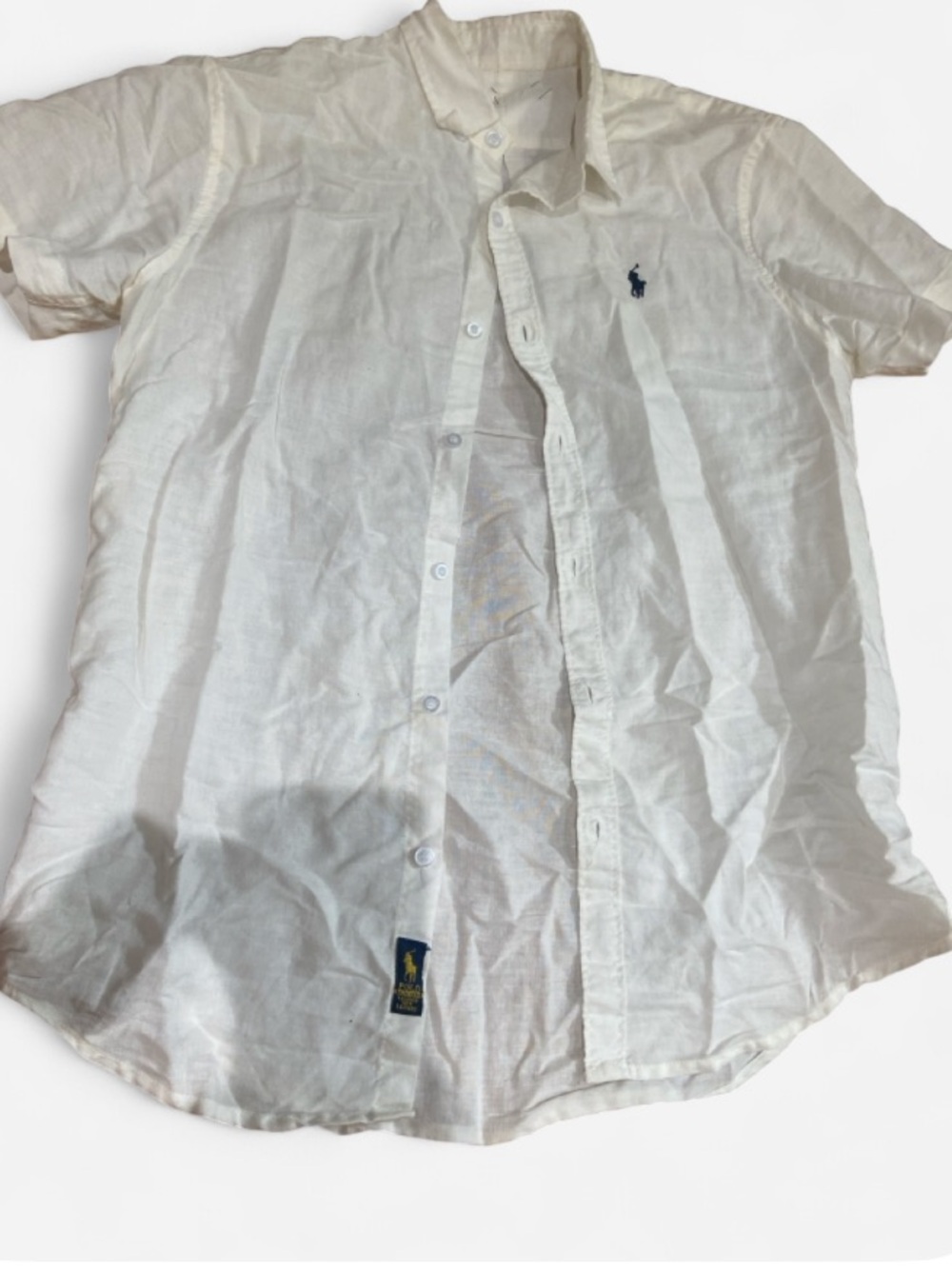 Polo by Ralph Lauren Men's White Short-Sleeve Button-Down Shirt